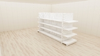 0.8mm Metal Supermarket Shelf Rack White Lenght 900mm 1200mm