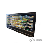 12 Volt Dc Display Freezer For Supermarket , LED lights Open Air Merchandiser Cooler