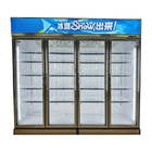 1980L Supermarket Display Refrigerator Double Temperature Commercial Chiller And Freezer
