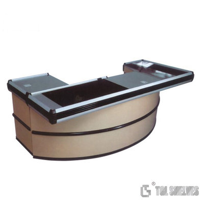 Aluminum Alloy Electric Supermarket Checkout Counter With Convey Belt