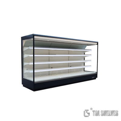 12 Volt Dc Display Freezer For Supermarket , LED lights Open Air Merchandiser Cooler