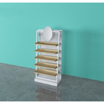 Metal Wooden Miniso Display Rack 1500mm Height Corrosion Protection