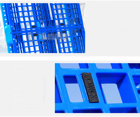 Injection Molding Steel Reinforced Plastic Pallets For Warehouse 12-15kgs Weight